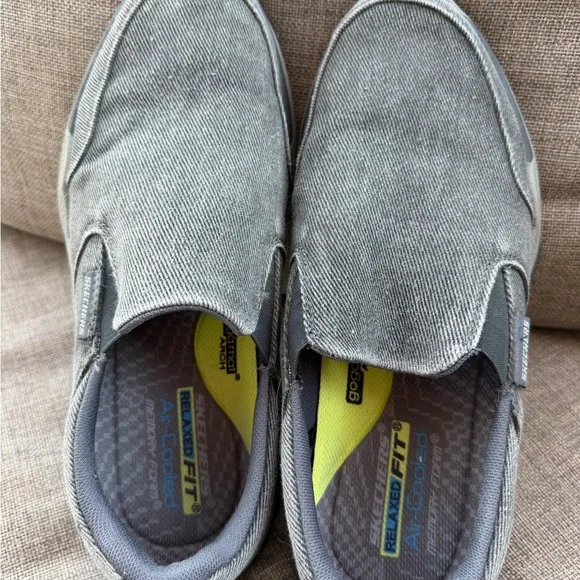 Skechers Men's Charcoal Slip-On Loafers - Picture 2 of 2